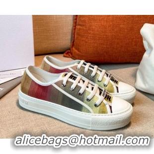 Best Luxury Dior Walk'n'Dior Sneakers in Multicolor Striped Cotton 121828