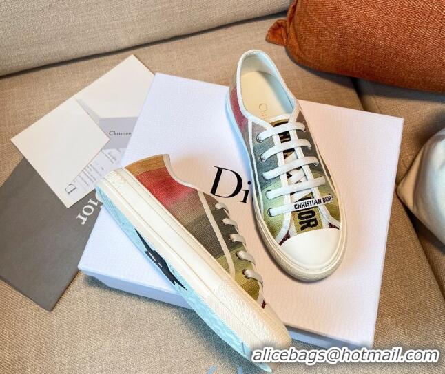 Best Luxury Dior Walk'n'Dior Sneakers in Multicolor Striped Cotton 121828