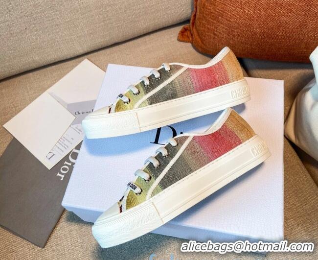 Best Luxury Dior Walk'n'Dior Sneakers in Multicolor Striped Cotton 121828