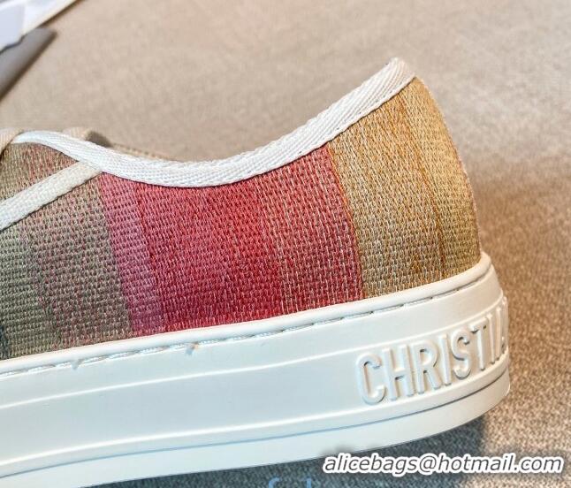 Best Luxury Dior Walk'n'Dior Sneakers in Multicolor Striped Cotton 121828