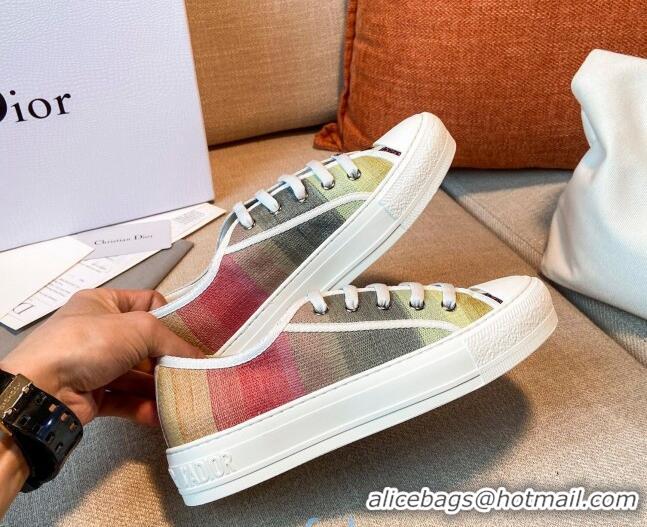 Best Luxury Dior Walk'n'Dior Sneakers in Multicolor Striped Cotton 121828