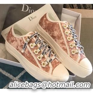 Good Quality Dior Walk'n'Dior Velvet Sneakers Pink 121903