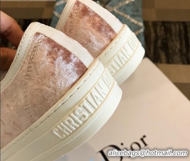 Good Quality Dior Walk'n'Dior Velvet Sneakers Pink 121903