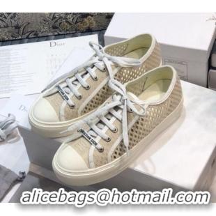 Top Quality Dior Walk'n'Dior Sneakers in White Mesh Embroidery 122251