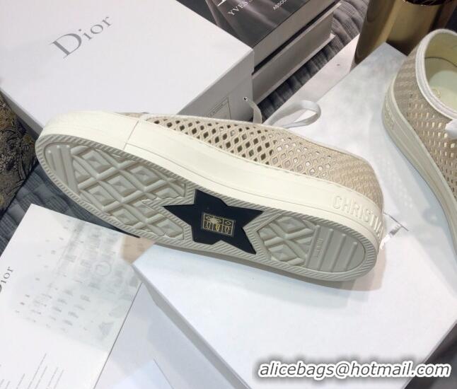 Top Quality Dior Walk'n'Dior Sneakers in White Mesh Embroidery 122251