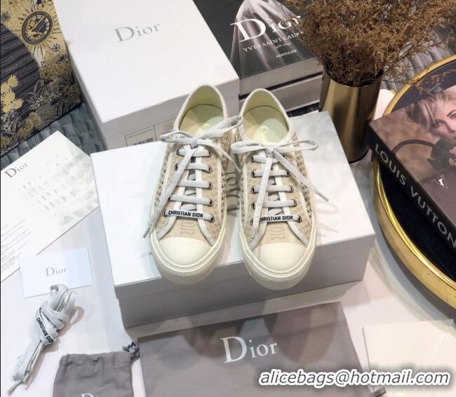 Top Quality Dior Walk'n'Dior Sneakers in White Mesh Embroidery 122251