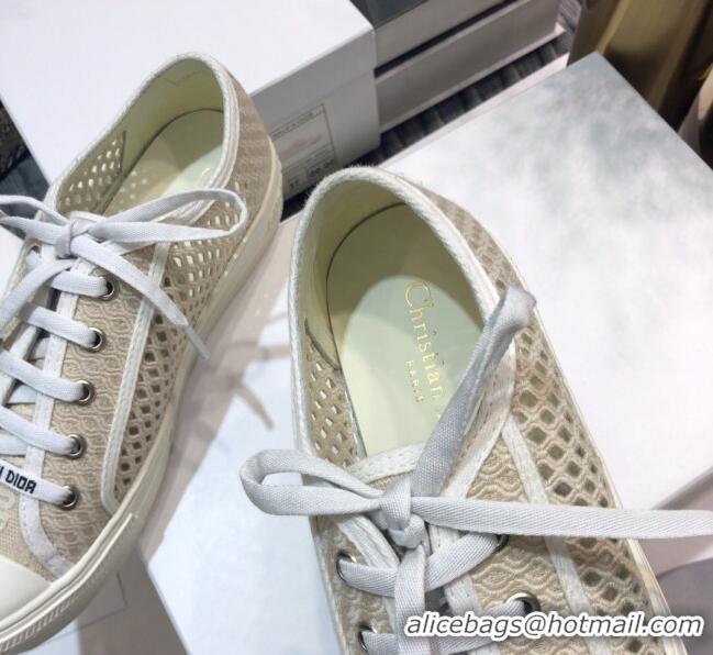 Top Quality Dior Walk'n'Dior Sneakers in White Mesh Embroidery 122251