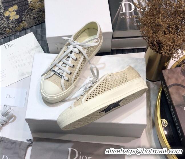 Top Quality Dior Walk'n'Dior Sneakers in White Mesh Embroidery 122251