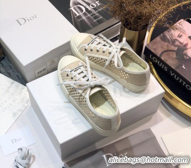 Top Quality Dior Walk'n'Dior Sneakers in White Mesh Embroidery 122251