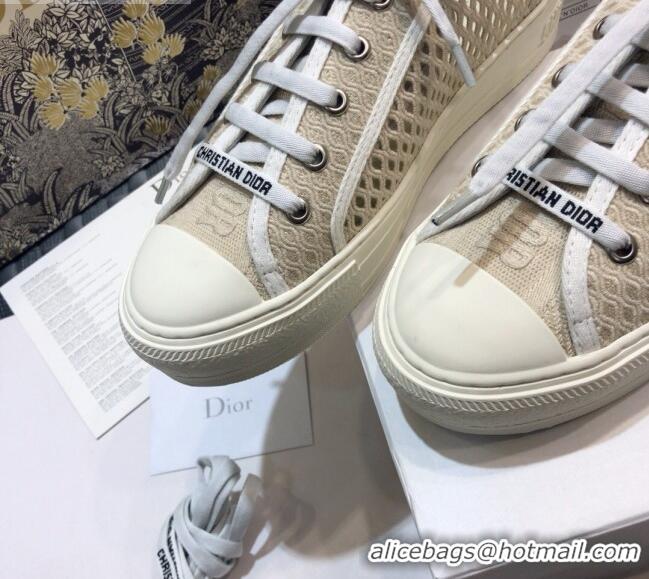 Top Quality Dior Walk'n'Dior Sneakers in White Mesh Embroidery 122251