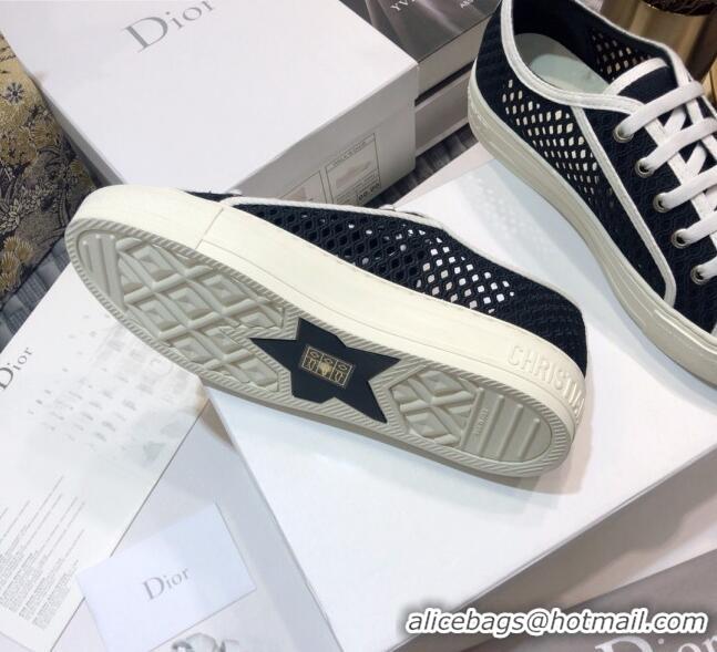 Best Luxury Dior Walk'n'Dior Sneakers in Black Mesh Embroidery 122251