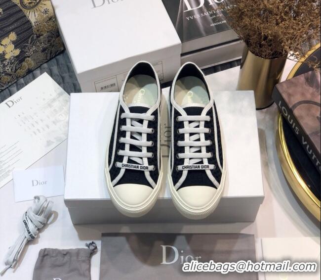 Best Luxury Dior Walk'n'Dior Sneakers in Black Mesh Embroidery 122251