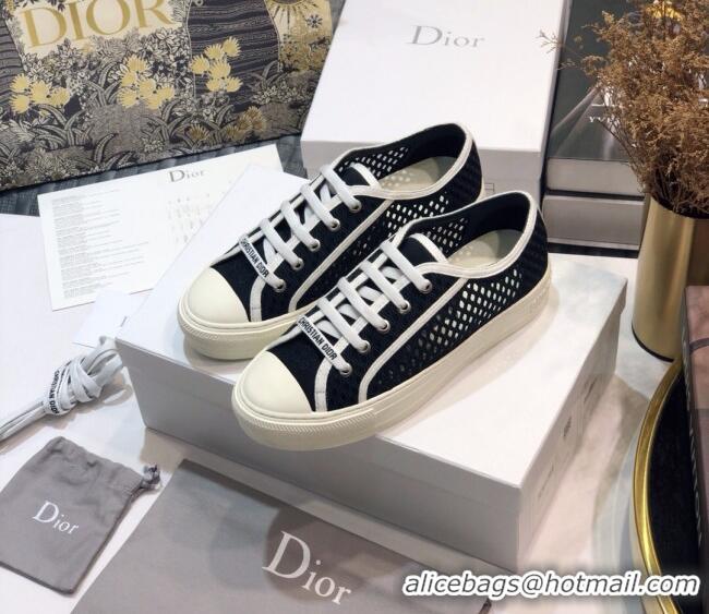 Best Luxury Dior Walk'n'Dior Sneakers in Black Mesh Embroidery 122251