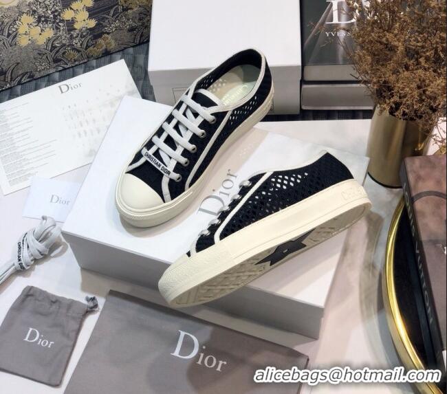 Best Luxury Dior Walk'n'Dior Sneakers in Black Mesh Embroidery 122251