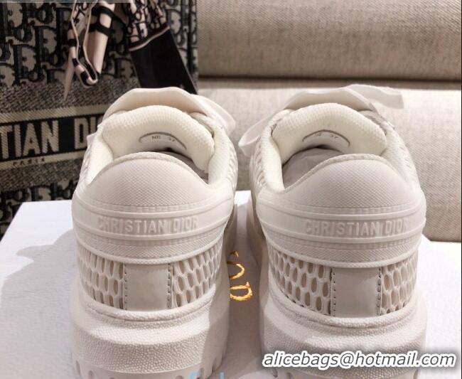 Discount Dior DIOR-ID Sneakers in White Mesh and Calfskin 122340