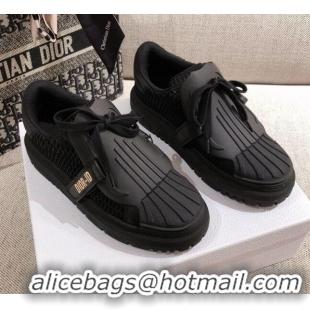 Top Quality Dior DIOR-ID Sneakers in Black Mesh and Calfskin 122340