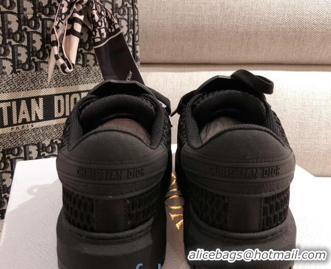 Top Quality Dior DIOR-ID Sneakers in Black Mesh and Calfskin 122340