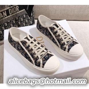 Best Price Dior Walk'n'Dior Sneakers in Navy Blue Crystal Oblique Embroidery 122358