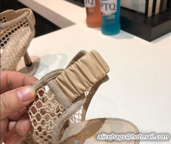 Super Quality Dior Suede Mesh Pumps 7.5cm 011155 Beige