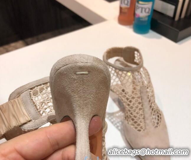 Super Quality Dior Suede Mesh Pumps 7.5cm 011155 Beige