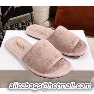 Top Sale Dior Homey Slipper Sandals in Pink Cannage Embroidery 011167