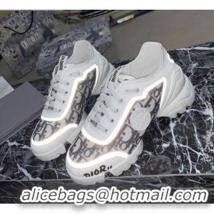 AAAAA Dior D-Connect Sneakers in Oblique and Luminous Fabric 012552 Black