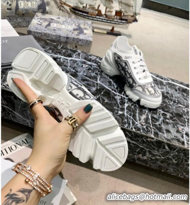 AAAAA Dior D-Connect Sneakers in Oblique and Luminous Fabric 012552 Black