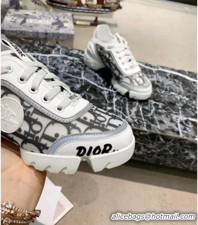 AAAAA Dior D-Connect Sneakers in Oblique and Luminous Fabric 012552 Black