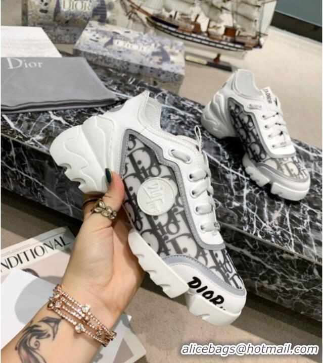 AAAAA Dior D-Connect Sneakers in Oblique and Luminous Fabric 012552 Black