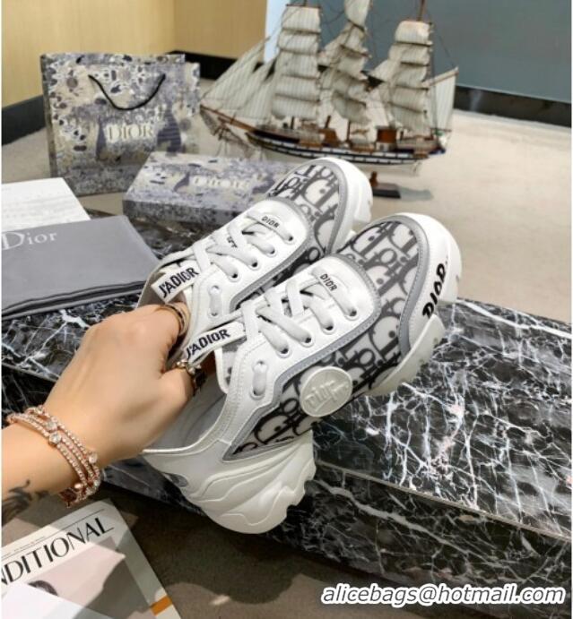 AAAAA Dior D-Connect Sneakers in Oblique and Luminous Fabric 012552 Black