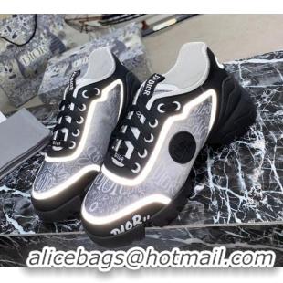 Super Quality Dior D-Connect Sneakers in Logo Mesh and Luminous Fabric 012553 Black