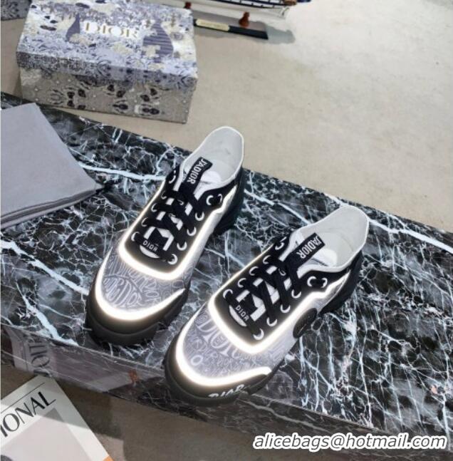 Super Quality Dior D-Connect Sneakers in Logo Mesh and Luminous Fabric 012553 Black