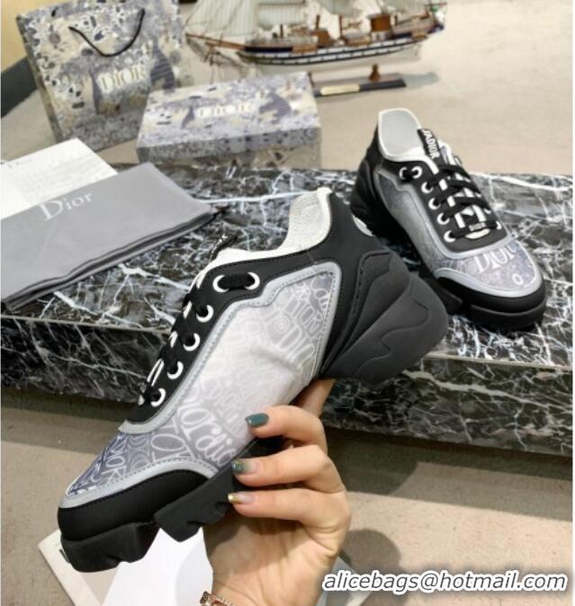 Super Quality Dior D-Connect Sneakers in Logo Mesh and Luminous Fabric 012553 Black