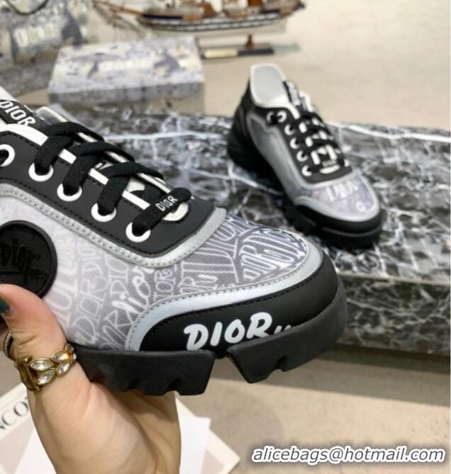 Super Quality Dior D-Connect Sneakers in Logo Mesh and Luminous Fabric 012553 Black