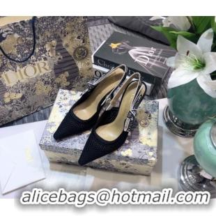 Affordable Price Dior J'Adior Slingback Pump in Micro Mesh with 9.5cm Heel Black 012591