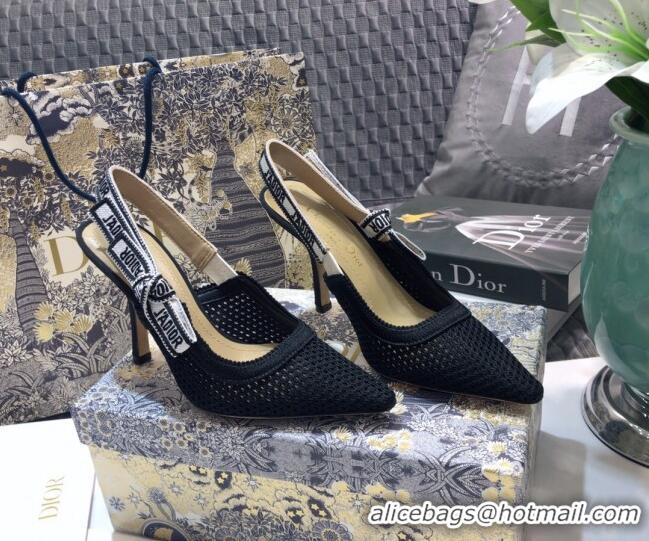 Affordable Price Dior J'Adior Slingback Pump in Micro Mesh with 9.5cm Heel Black 012591