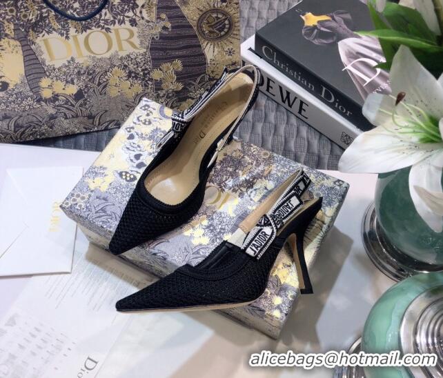 Affordable Price Dior J'Adior Slingback Pump in Micro Mesh with 9.5cm Heel Black 012591