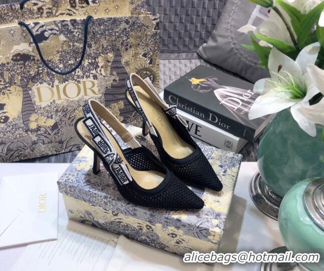 Affordable Price Dior J'Adior Slingback Pump in Micro Mesh with 9.5cm Heel Black 012591