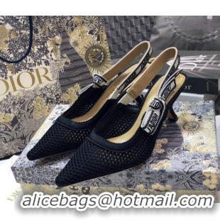 Best Price Dior J'Adior Slingback Pump in Micro Mesh with 6.5cm Heel Black 012592