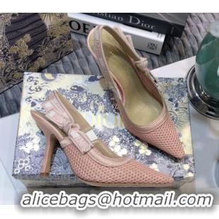 Best Price Dior J'Adior Slingback Pump in Micor Mesh with 9.5cm Heel Pink 012594