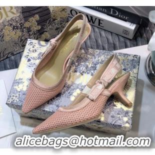 Top Quality Dior J'Adior Slingback Pump in Micro Mesh with 6.5cm Heel Pink 012595