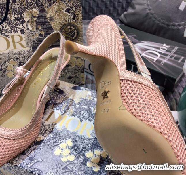 Top Quality Dior J'Adior Slingback Pump in Micro Mesh with 6.5cm Heel Pink 012595