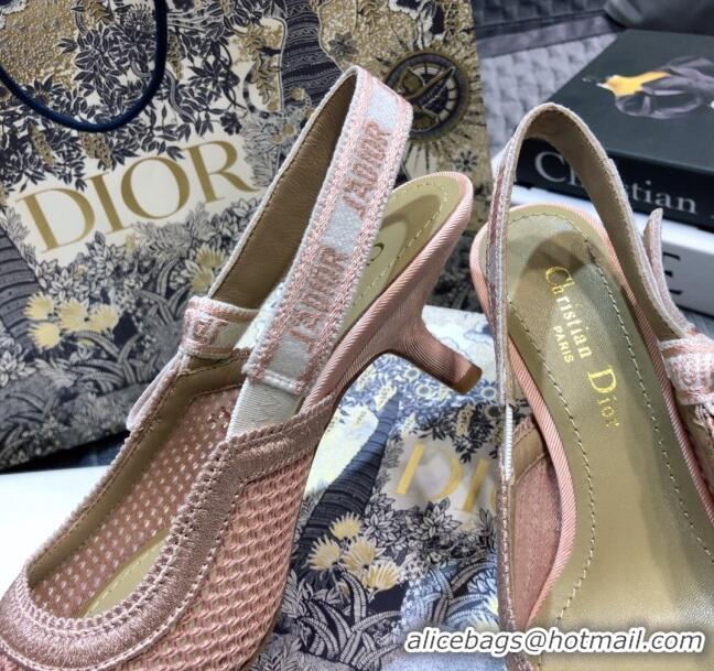 Top Quality Dior J'Adior Slingback Pump in Micro Mesh with 6.5cm Heel Pink 012595