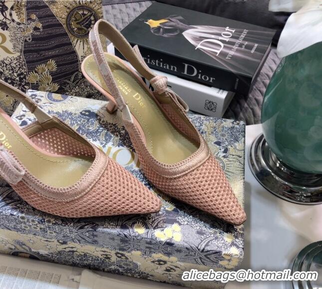 Top Quality Dior J'Adior Slingback Pump in Micro Mesh with 6.5cm Heel Pink 012595