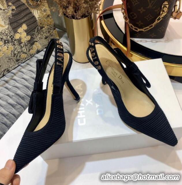 Super Quality Dior J'Adior Slingback Pump With Metal Charm and 9.5cm Heel Black 126981