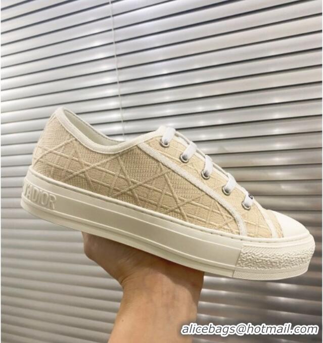 Good Product Dior Walk'n'Dior Sneakers in Beige Cannage Embroidery 012708