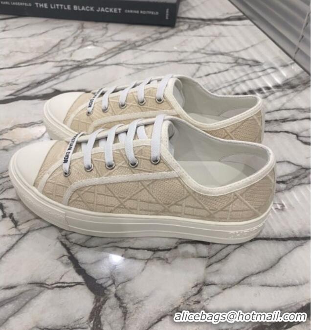 Good Product Dior Walk'n'Dior Sneakers in Beige Cannage Embroidery 012708