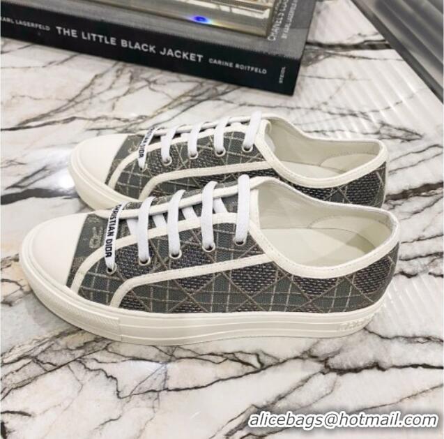 Grade Design Dior Walk'n'Dior Sneakers in Grey Cannage Embroidery 012709