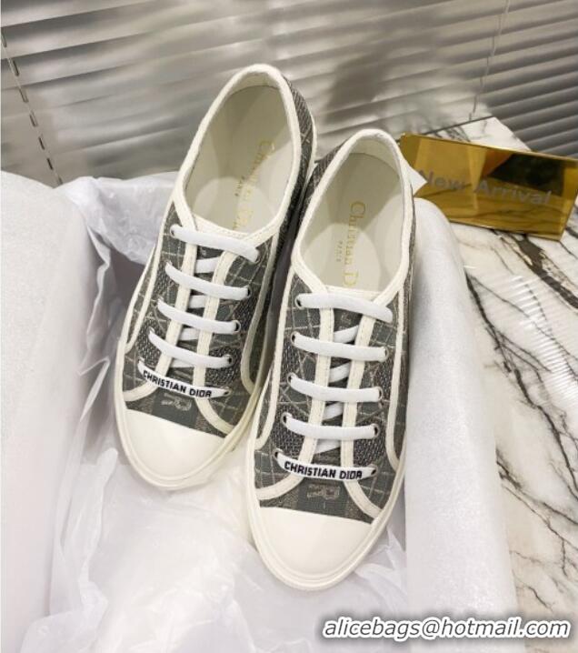 Grade Design Dior Walk'n'Dior Sneakers in Grey Cannage Embroidery 012709