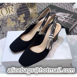 Good Product Dior J'Adior x Moi Slingback Pumps in Black Technical Fabric 012730